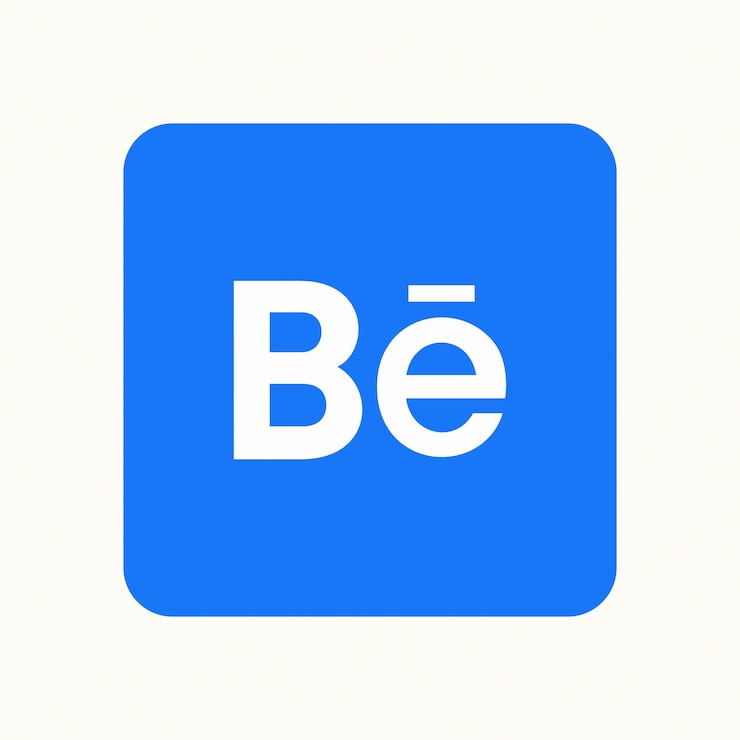Вектор икона логотипа behance в социальных сетях