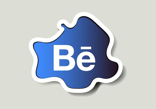 Behance 로고 벡터는 인기 있는 소셜 미디어 앱 로고의 스타일화된 표현입니다.