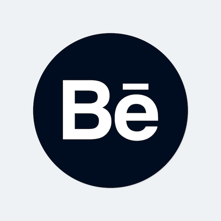 Вектор значок вектора социальных сетей behance
