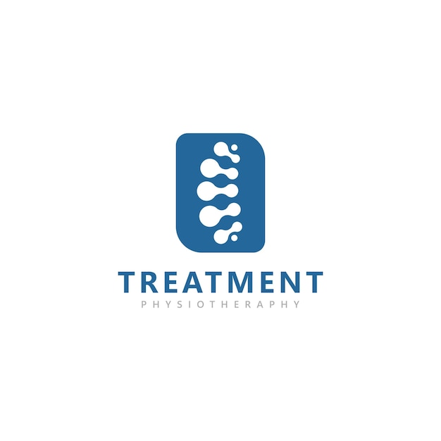 Behandeling chiropractie logo ontwerp inspiratie Fysiotherapie symbool pictogram ontwerp