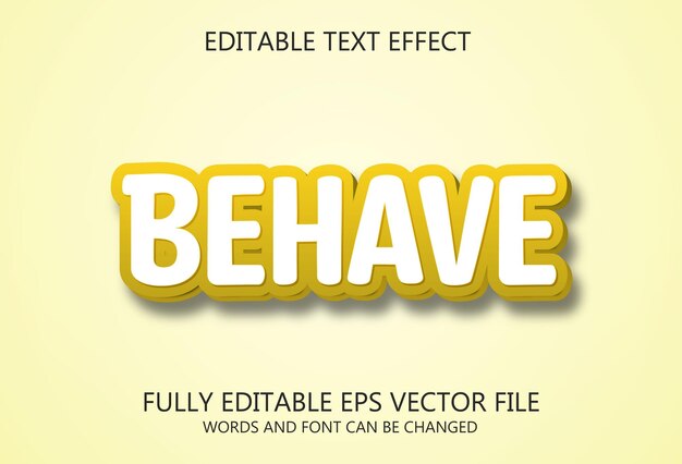 Behave text effect