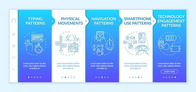 Behavior metrics elements onboarding template