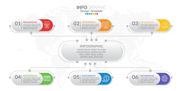 Beheer infographic sjabloon met nummer.