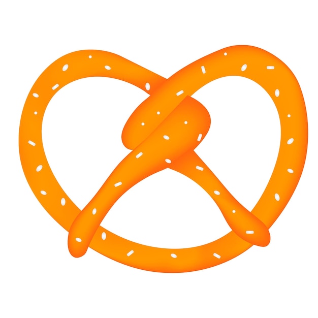 Beierse pretzelabstract schattige pretzel op een witte achtergrond vectorOktoberfest