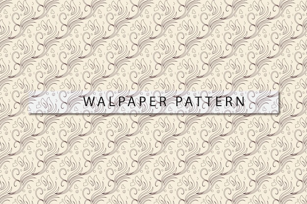 A beige and beige floral pattern with the words wallpaper.