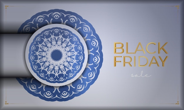 Beige color black friday sale poster with abstract ornament