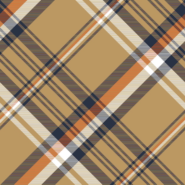 Beige geruite tartan diagonale naadloze stoffentextuur