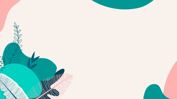Vector beige and green abstract botanical patterned background vector