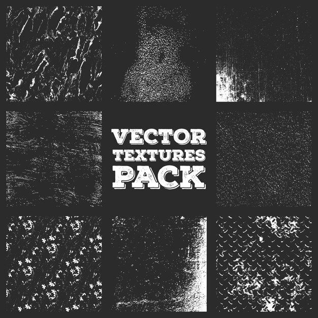 Vector beige grunge distressed texture set