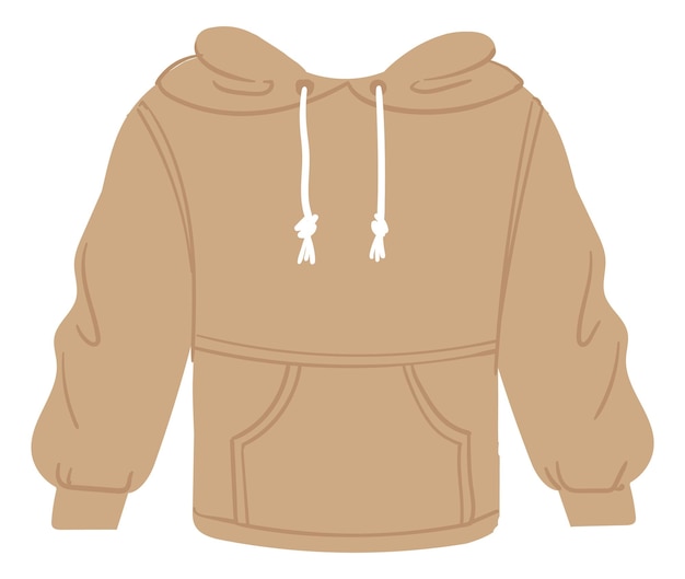 Vector beige hoodie icon sweatshirt icon warme kleding