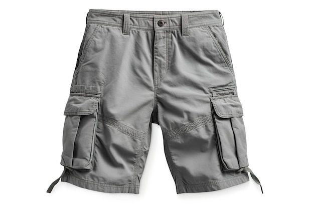 Beige mans fashion shorts on white background