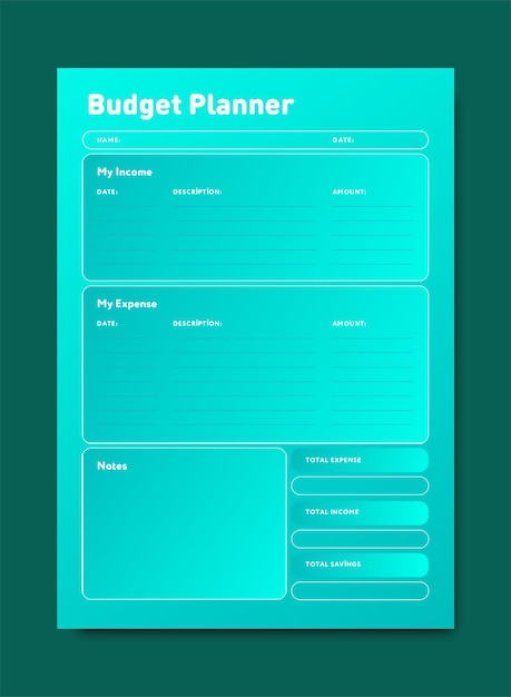 Beige Minimalist Free Monthly Budget Planner