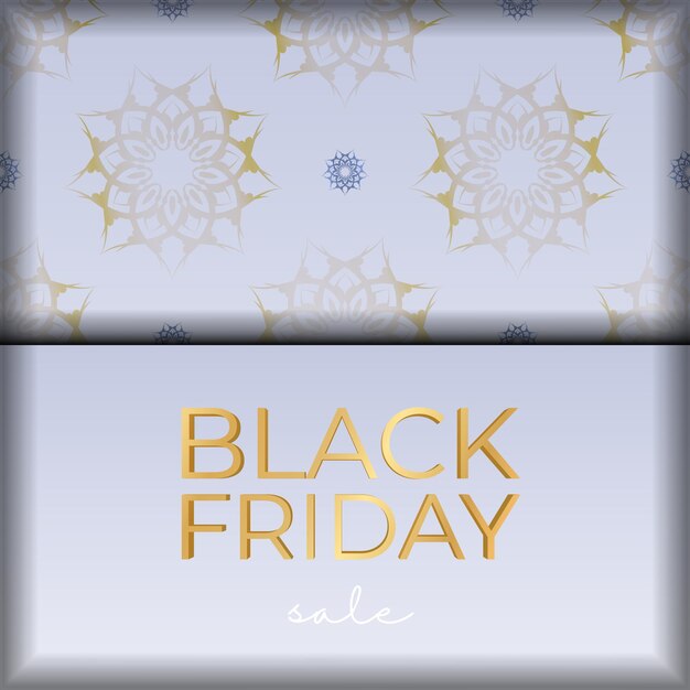 Beige Round Ornament Black Friday Sale Party Poster