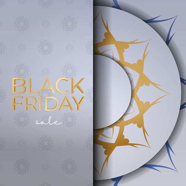 Beige round pattern black friday sale poster