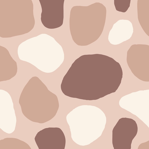 Beige Spotted Seamless Pattern minimalistische achtergrond met abstracte organische vormen met de hand getekende stijl