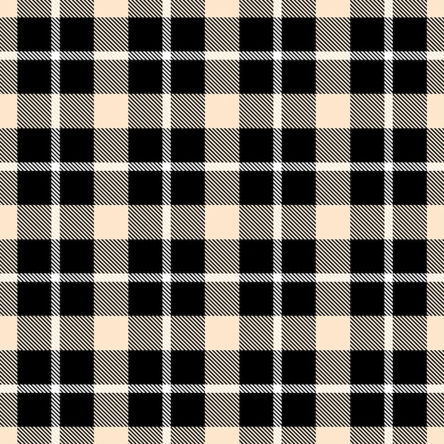 Beige tartan vector seamless pattern