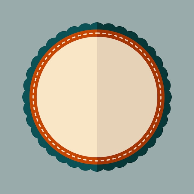 Vector beige vintage badge op een grijze achtergrond