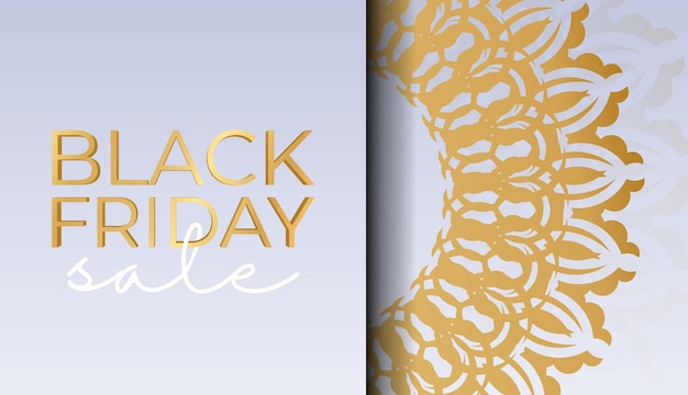 Beige vintage pattern black friday sale party poster