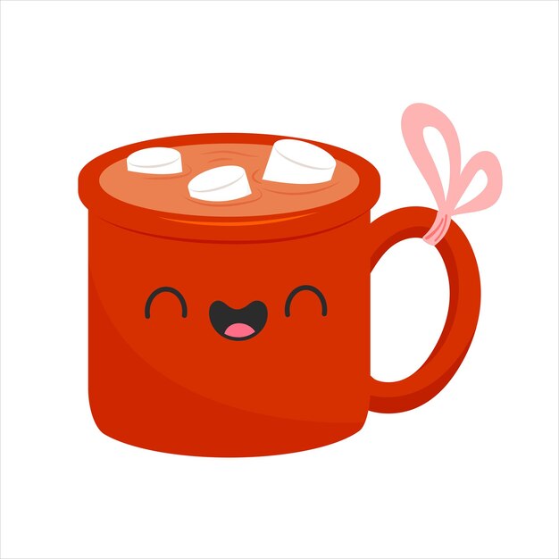 Beker met schattige pastelkleurige vector png