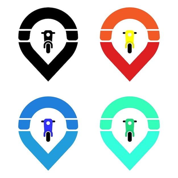 Vector bel een motorfietstaxi-logo-collectie