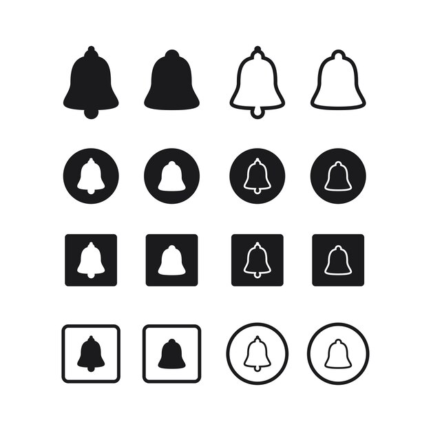 Bel vectorpictogrammen instellen Meldingsvector