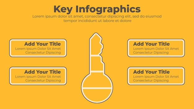 Belangrijkste zakelijke infographic presentatiesjabloon