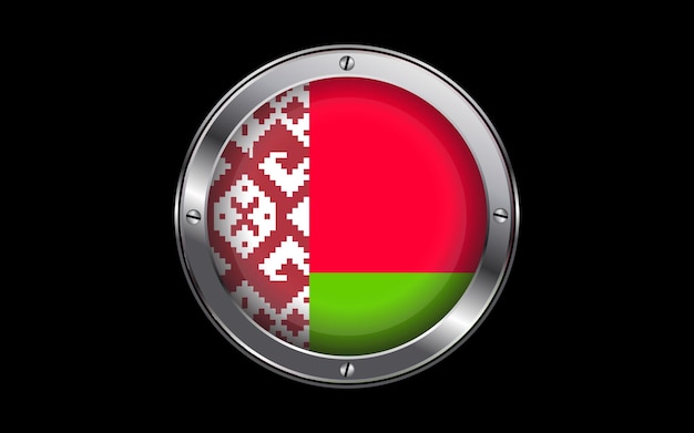 Vettore bandiera della bielorussia nel vettore 3d