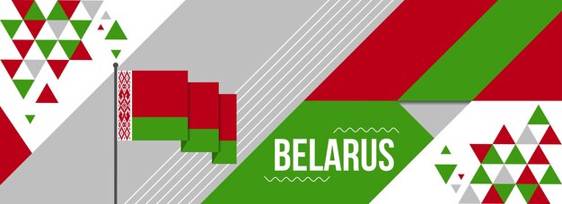 Belarus national or independence day banner design for country celebration Flag of Belarus