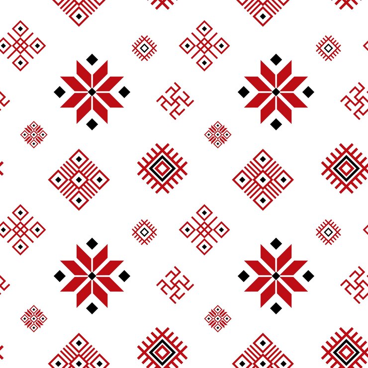 Vector belarus ornament seamless pattern background
