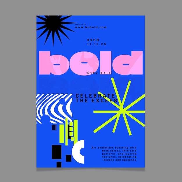 beld party poster template