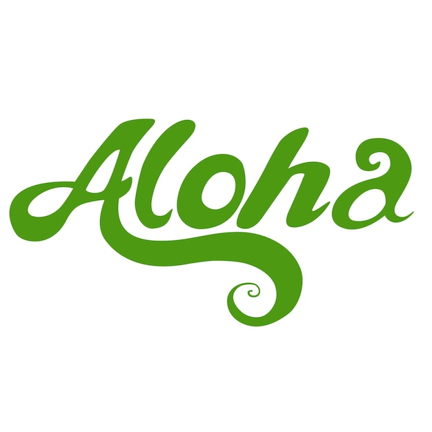 Belettering aloha vector illustratie element