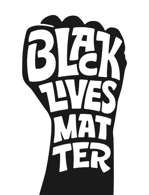 Vector belettering black lives matter op witte isolatieachtergrond