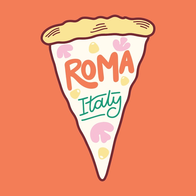 Vector belettering concept met rome thema