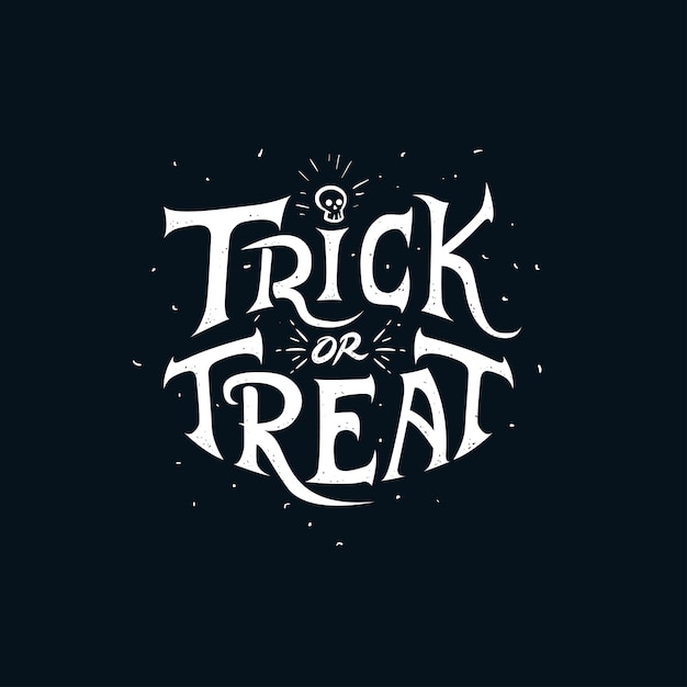 Belettering trick or treat vintage