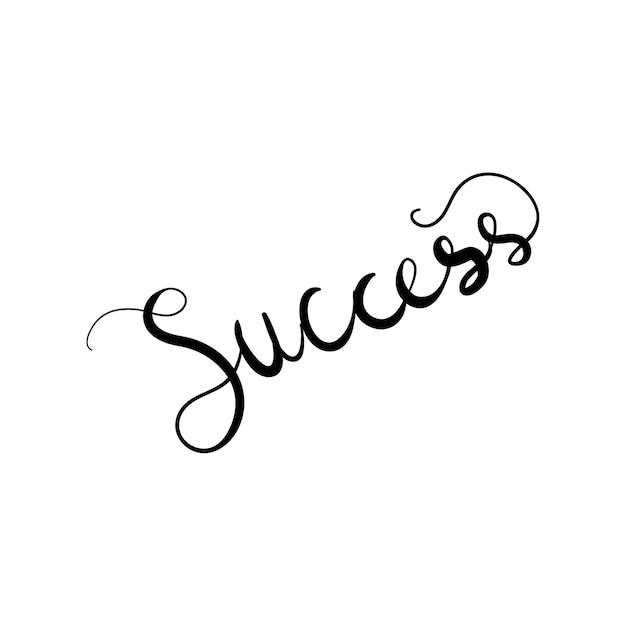 Belettering woord succes Doodle vectorillustratie