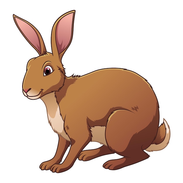 Belgian Hare Cartoon Animal Illustration