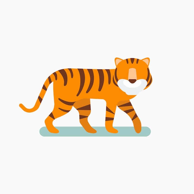 Бельгийский тигр. Плоская иллюстрация.