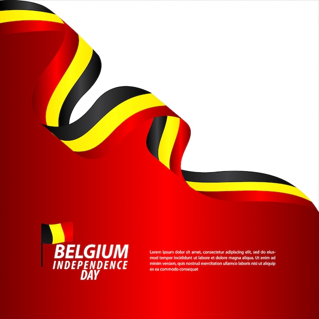 België Onafhankelijkheidsdag viering Vector sjabloon ontwerp illustratie