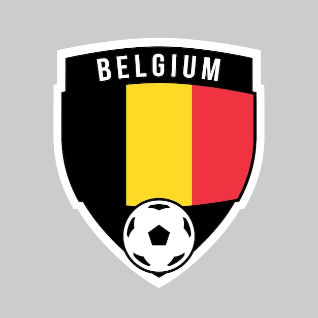 België shield team badge voor voetbaltoernooi