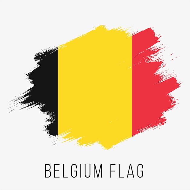 België Vector Vlag. Belgische vlag voor onafhankelijkheidsdag. Grunge België Vlag. Belgische vlag