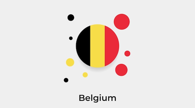 België vlag zeepbel cirkel ronde vorm pictogram vectorillustratie