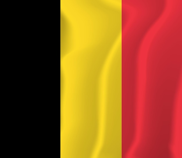 België Zwaaide Vlag Vector Illustratie Achtergrond