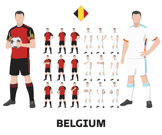 Belgisch voetbaltenue, thuistenue en uittenue