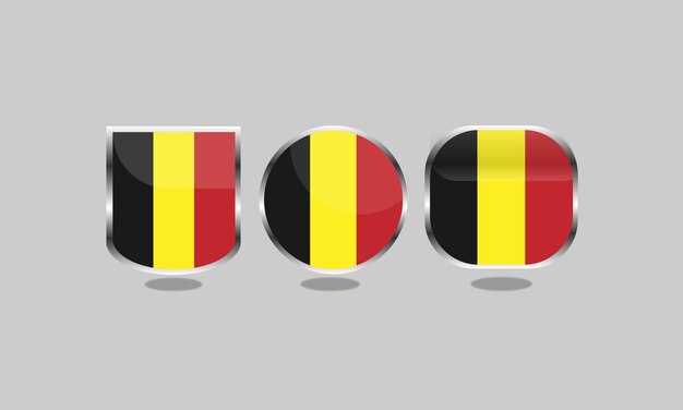 Belgische vlag icon badge sets