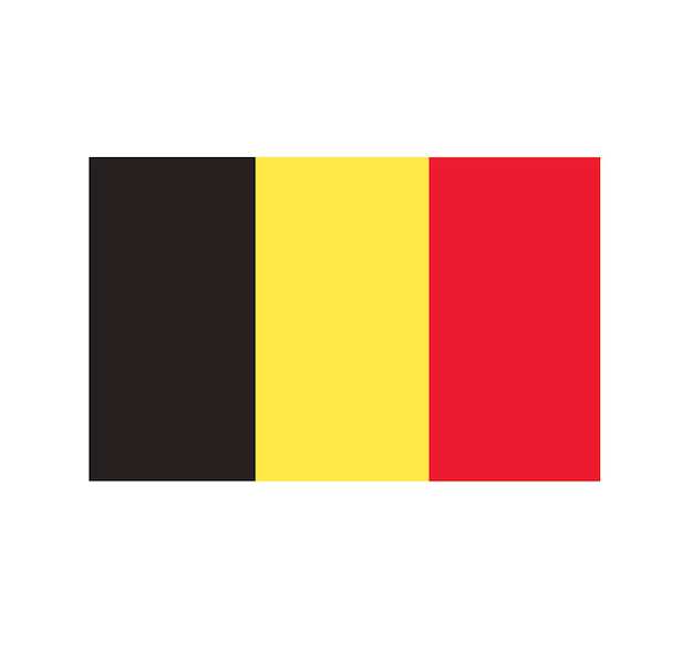 Vector belgische vlag. vector illustratie