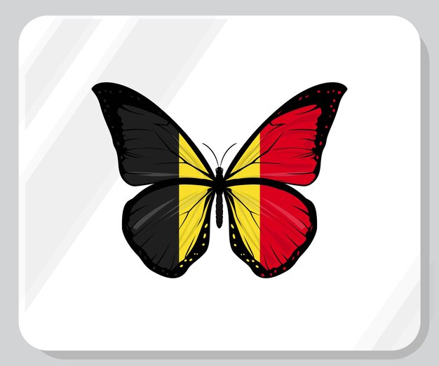 Vector belgium butterfly pride flag icon