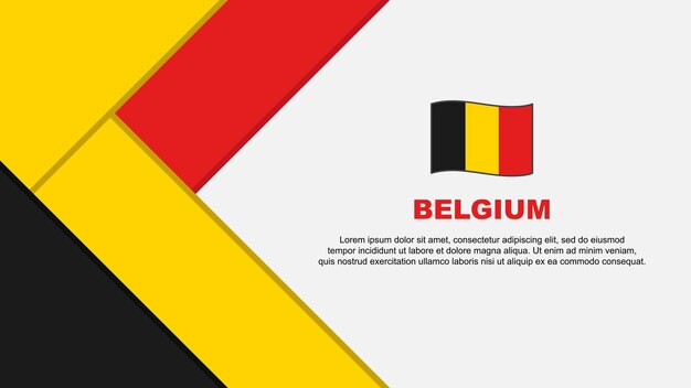 Belgium Flag Abstract Background Design Template Belgium Independence Day Banner Cartoon Vector Illustration Belgium Illustration