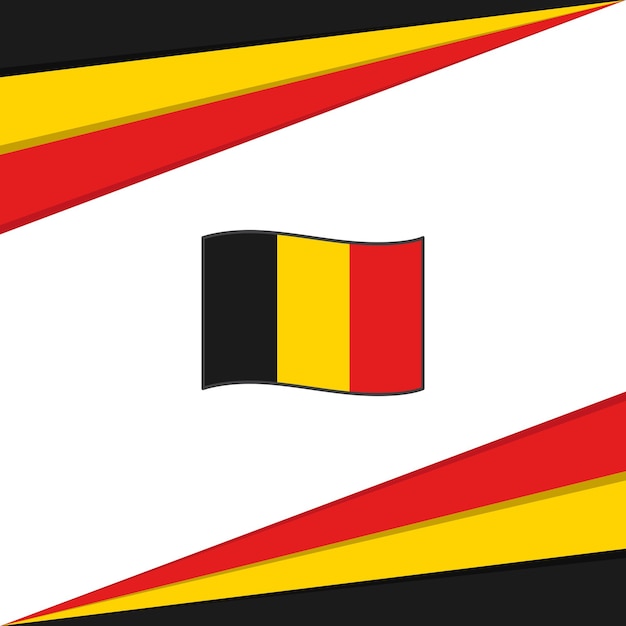 Modello di disegno astratto della bandiera del belgio banner del giorno dell'indipendenza del belgio social media post design del belgio