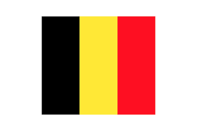 Belgium flag original color and proportions