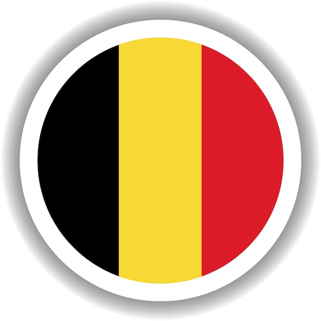 Premium Vector | Belgium flag round shape